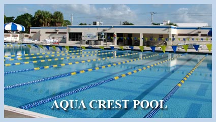 The outdoor pool at Aqua Crest Pool in Delray Beach