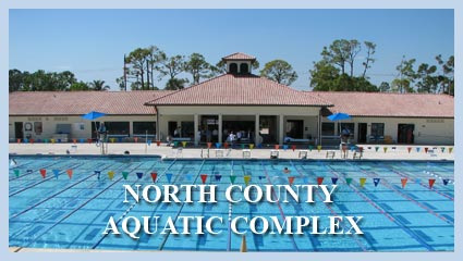 The outdoor competition pool at North County Aquatic Complex in Jupiter
